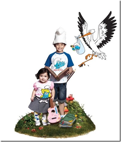 Boy Smurf Print Tee - HKD 119 & Boy Denim Shorts - HKD 79 & Baby Girl Print Tee - HKD 99-119