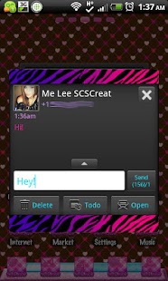 GO SMS THEME ColorfulZebra