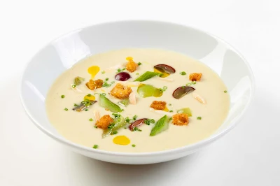 A soup prepared in Celebrity Cruises's Main Restaurant.