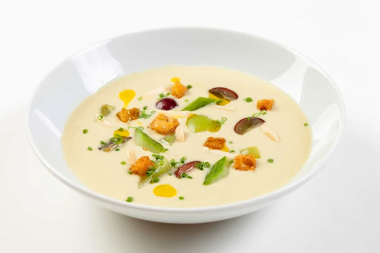 A soup prepared in Celebrity Cruises's Main Restaurant.