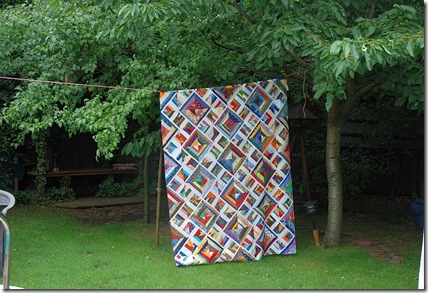 Streifenblockswap Quilt 3