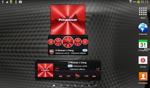 【免費音樂App】Poweramp widget - RED PLATIN-APP點子