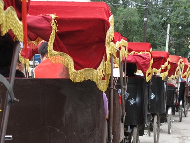 Pedicabs, Back Lakes area, Beijing, China, 2009 (0388c)