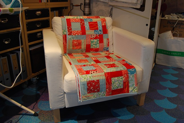 Chair with quilt