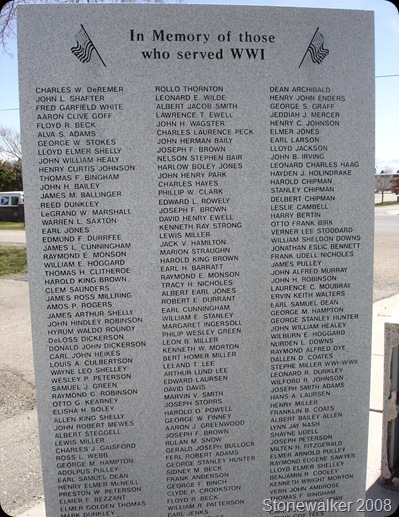 AF Cemetery WWI Veterans Memorial