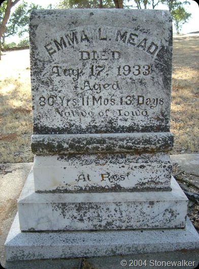 Mead Emma L headstone