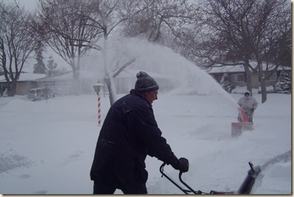 daddy and marv snowblowing