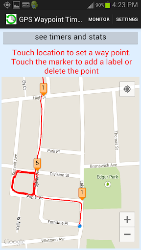 Custom GPS Location Timer