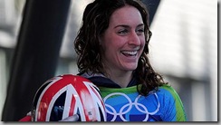 Amy Williams sliding gold medal