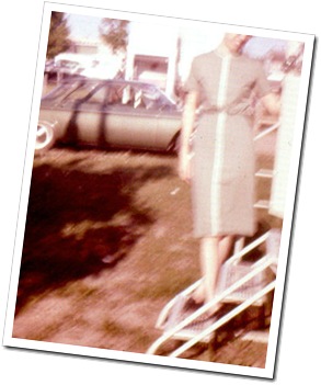 Barb on trailer steps 2