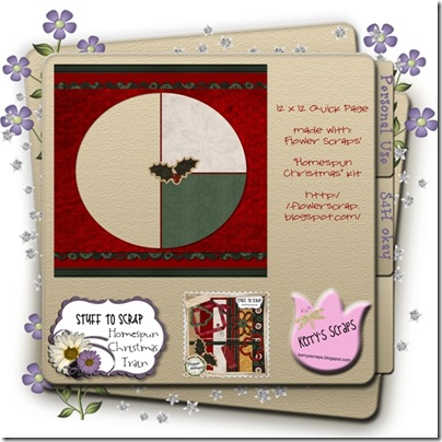 Flower Scraps Homespun Christmas Preview Page