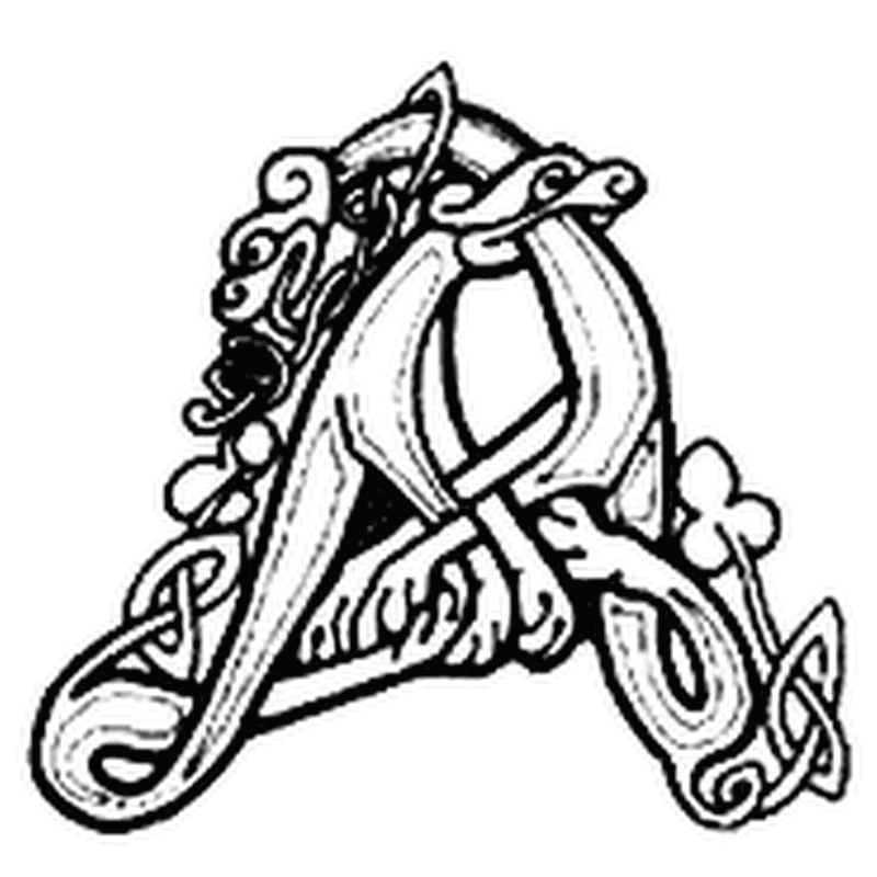 Alfabeto para imprimir letras estilo celta