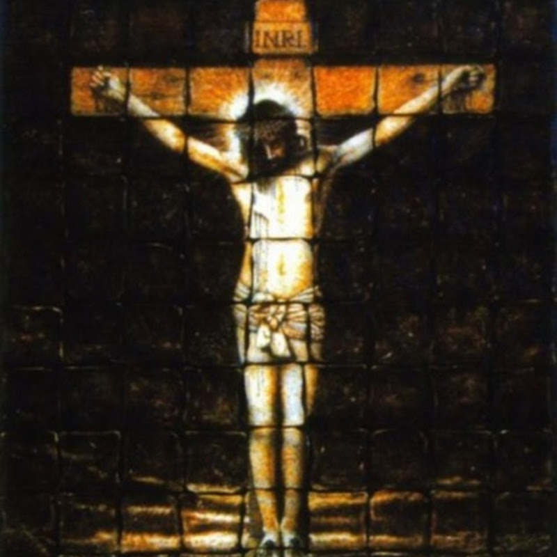 Jesús crucificado hecho con tostadas