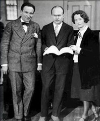 Edward Johnson, Deems Taylor, and Edna St. Vincent Millay at the time of the premiere of THE KING'S HENCHMAN