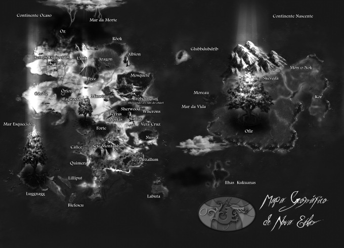 Dragoes de Eter Mapa de Nova Ether - Fantasia BR