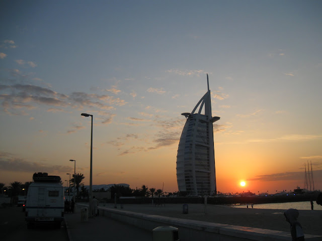 Burj Al Arab and sunset