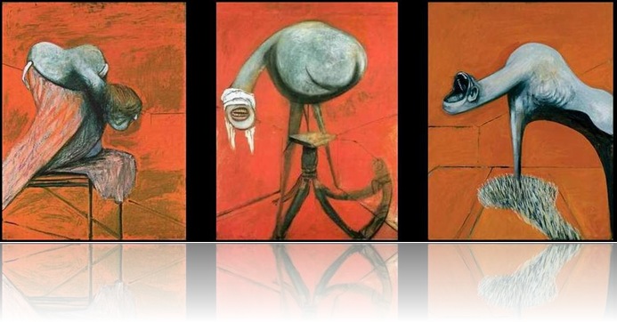 Francis Bacon_Three Studies for Figures at the Base of Crucifixion 1944