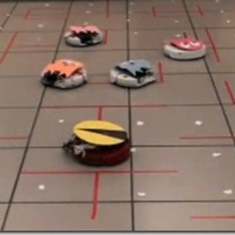 Роботы-пылесосы Roomba играют в Pac-Man