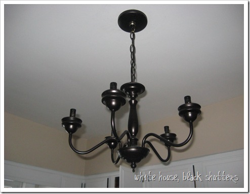 15 Minute Chandelier Facelift White, How To Spray Paint Light Fixtures Black