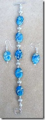blue jasper bracelet and earrings