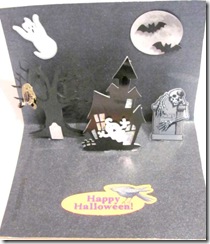 halloween popup card inside