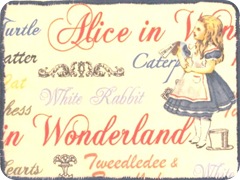 Alice in Wonderland fabric pc front
