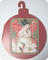 snowman ornament card