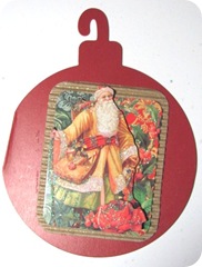 santa ornament card
