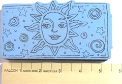 sun rubber stamp front