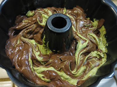 photo of the batters swirled together