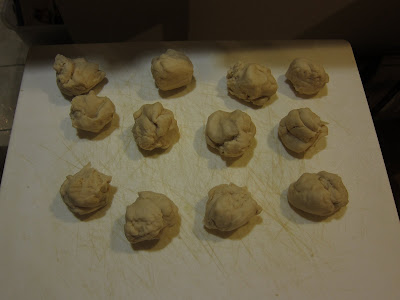 photo of the dough separated into balls