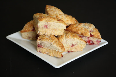 strawberry scones on a plate