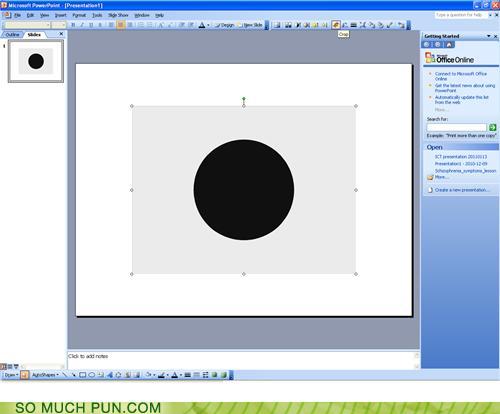 a funny pun a circle in MS Paint and it's being cropped: Crop Circles