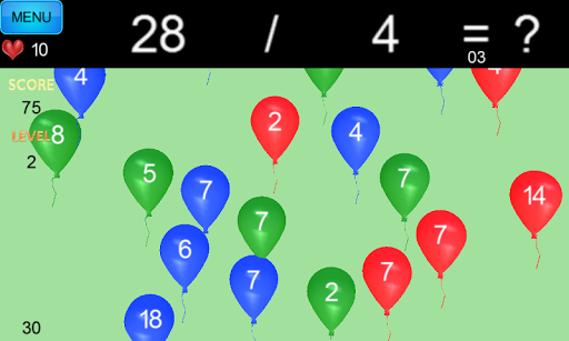 【免費教育App】Math Balloons Divide-APP點子