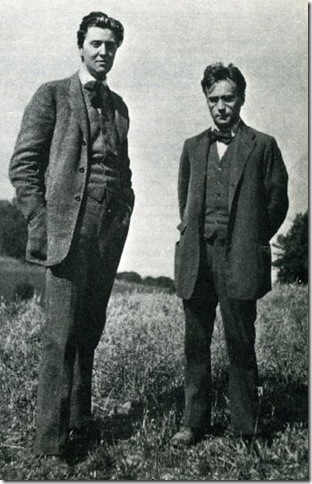 Alban Berg (1885-1935) y Anton con Webern (1883-1945) cerca de Viena en 1912