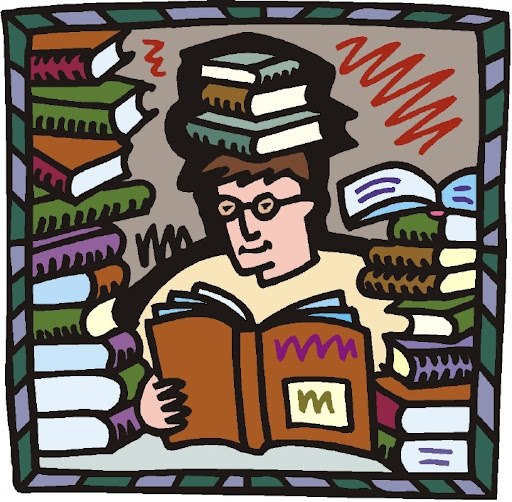 image: man+studying+around+books