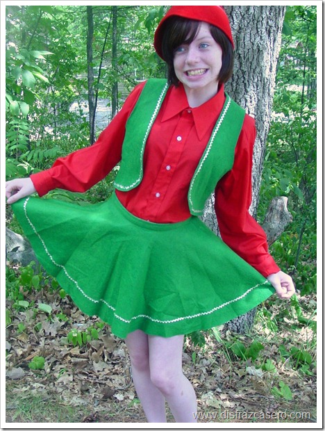 disfraz de elfo para niña disfrazcasero.com