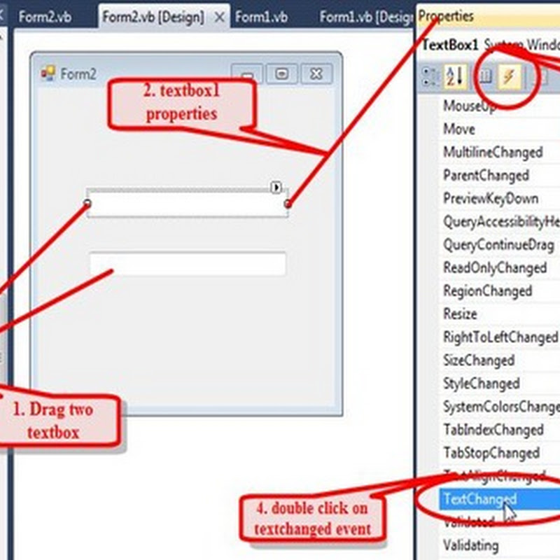 TextBox Text Changed Events In VB.Net