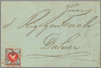 La colombe de Bâle, sur lettre