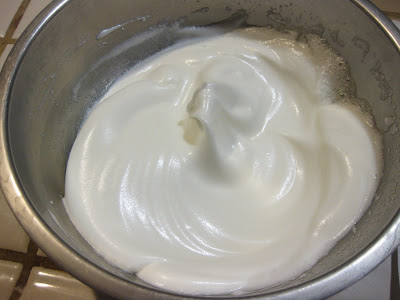 photo of the whipped egg whites