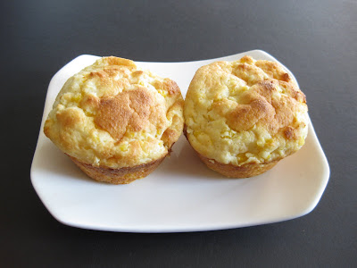 photo of two cornbread puddings on a plate