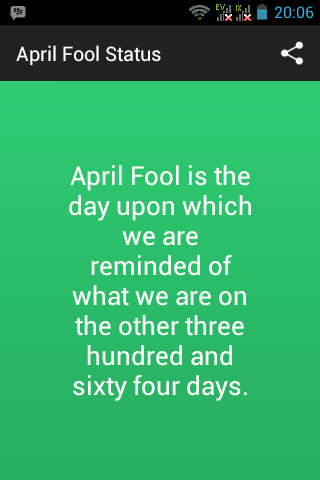 April Fool Status