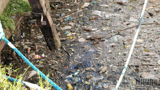 River Riachuelo Polluted with Industrial Waste in La Boca Buenos Aires, Argentina
