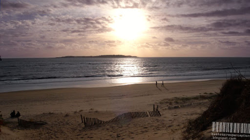 Secluded Beach in the Evening Sun in Punta del Este, Uruguay