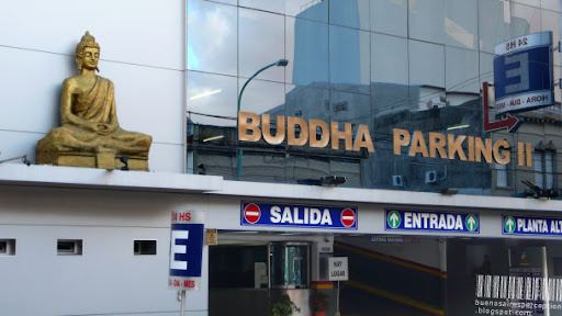 Buddha Parking in the Palermo Neighborhood in Buenos Aires, Argentina