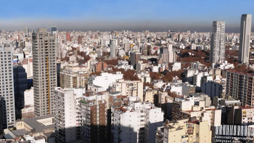 Concrete Cityscape, a Southbound Panorama of Buenos Aires, Argentina