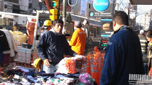 Street Vendor is Selling Winter Goods in Buenos Aires, Argentina