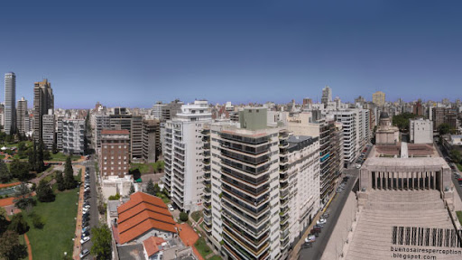 View on the Cityscape of Rosario from the Tower of the National Flag Monument, Argentina