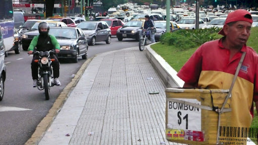 Man Selling Candy (Bombon) in Buenos Aires, Argentina
