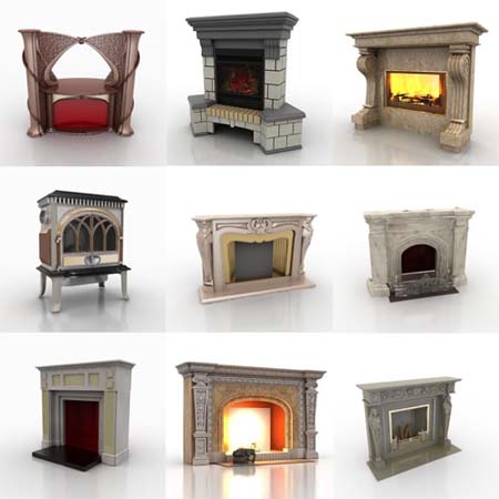 Fireplaces Collection - 3D Models